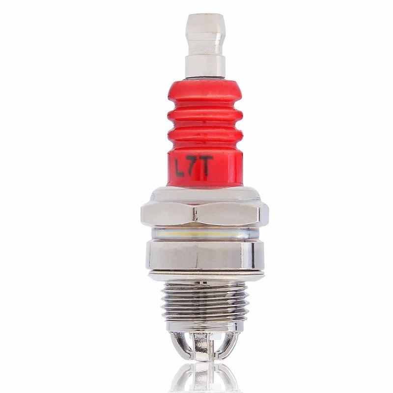 5 Pcs 3 Electrode Spark Plug L7T 3c 4c 47cc 49cc 2-Stroke Mini Pocket Bike ATV Quad Scooter Trimmer Blower Chaaw Strimmer