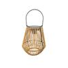 Waterproof Rattan Solar Lantern Solar Powered Standing/Hanging Bamboo Chandelier Lamp Bamboo Frame Weaving Lantern