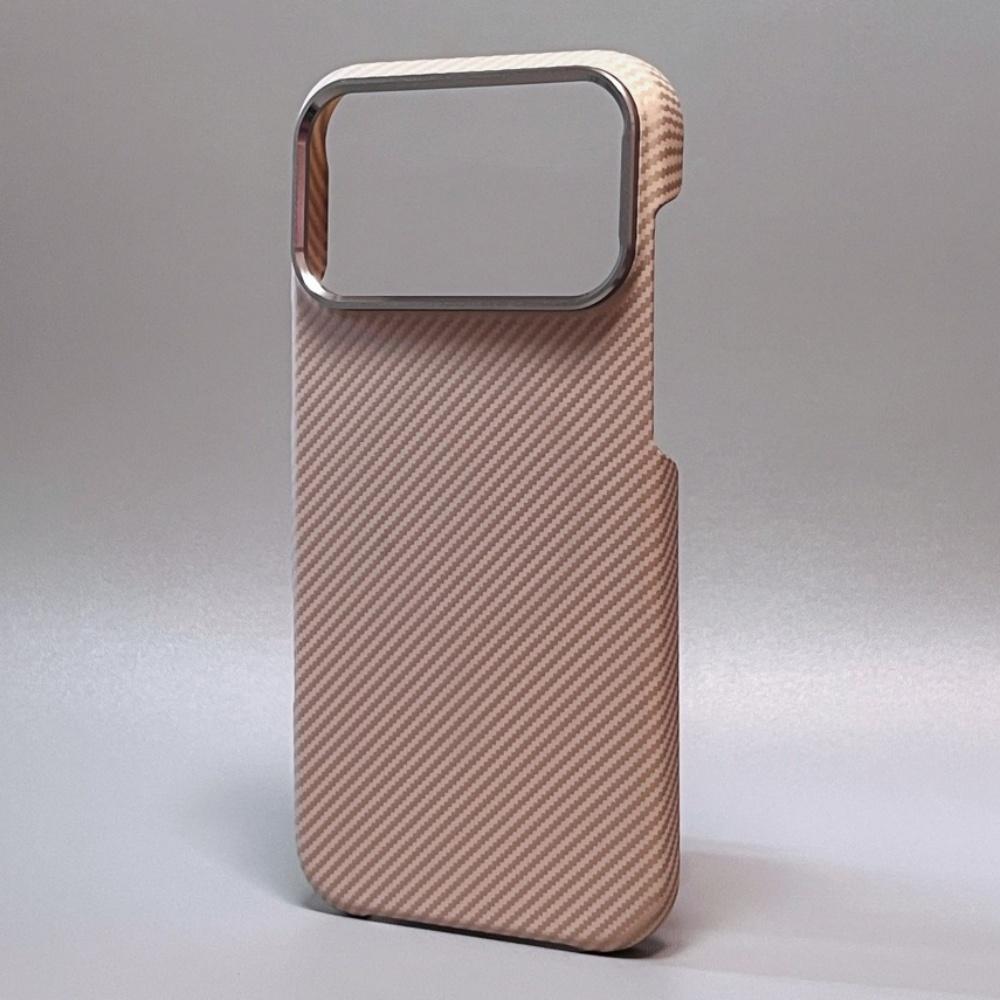 For iPhone 17 16 15 14 Pro Max Plus Case Carbon Fiber for MagSafe Cover Magnetic Wireless Charge Hard Shell Camera Alloy Case