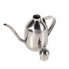 Edelstahl Ölspender, 0,35L Olivenöl Ausgießer zum Kochen, Sojasauce Ausgießer Verschlusskrug mit Tropffreiem Ausguss, 5 x 13,5 cm, Silber