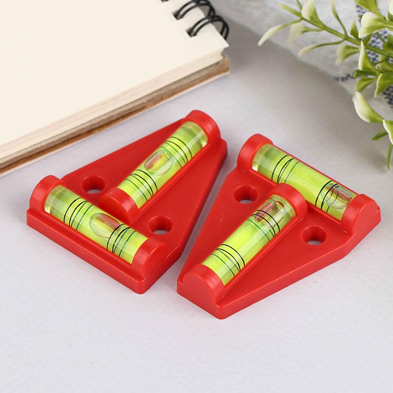 2Pcs Mini T Type Spirit Level Measurement Instrument Triangular Level T-Type Spirit Bubble Shell Plastic Measuring Tools