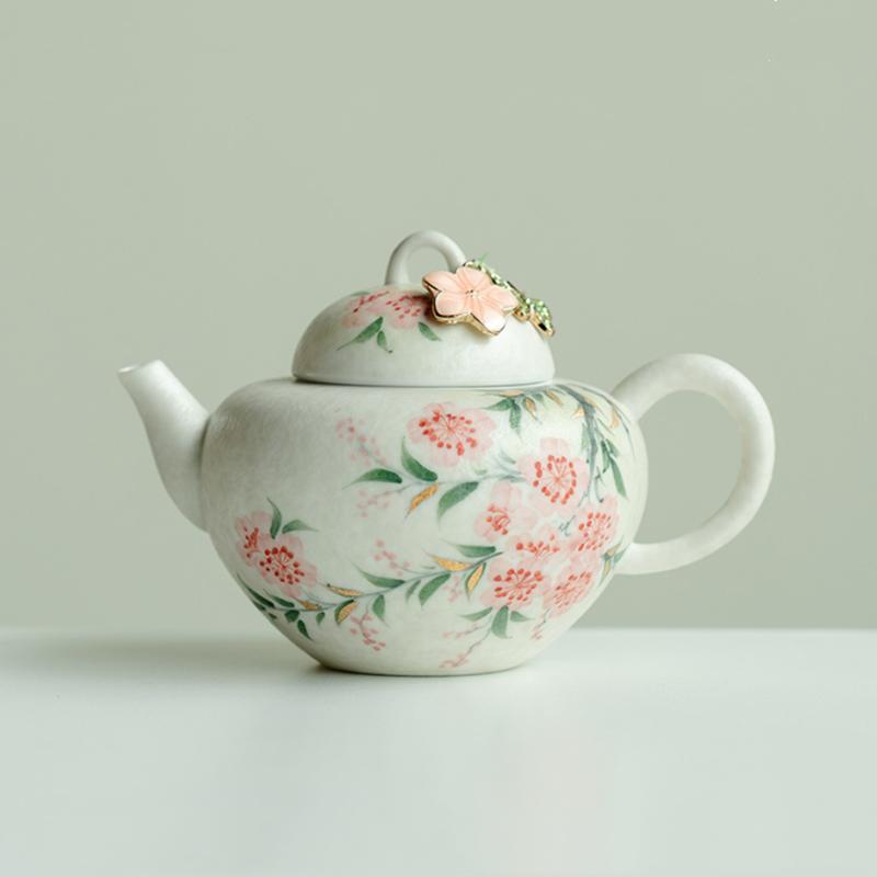 

Китайский Ручной Цветочный Керамический Чайник Бытовой Шариковый Фильтр Чайник Красота Чайный Инфузер Чайник Дорожный Чайная Посуда Набор для Чая 120 мл