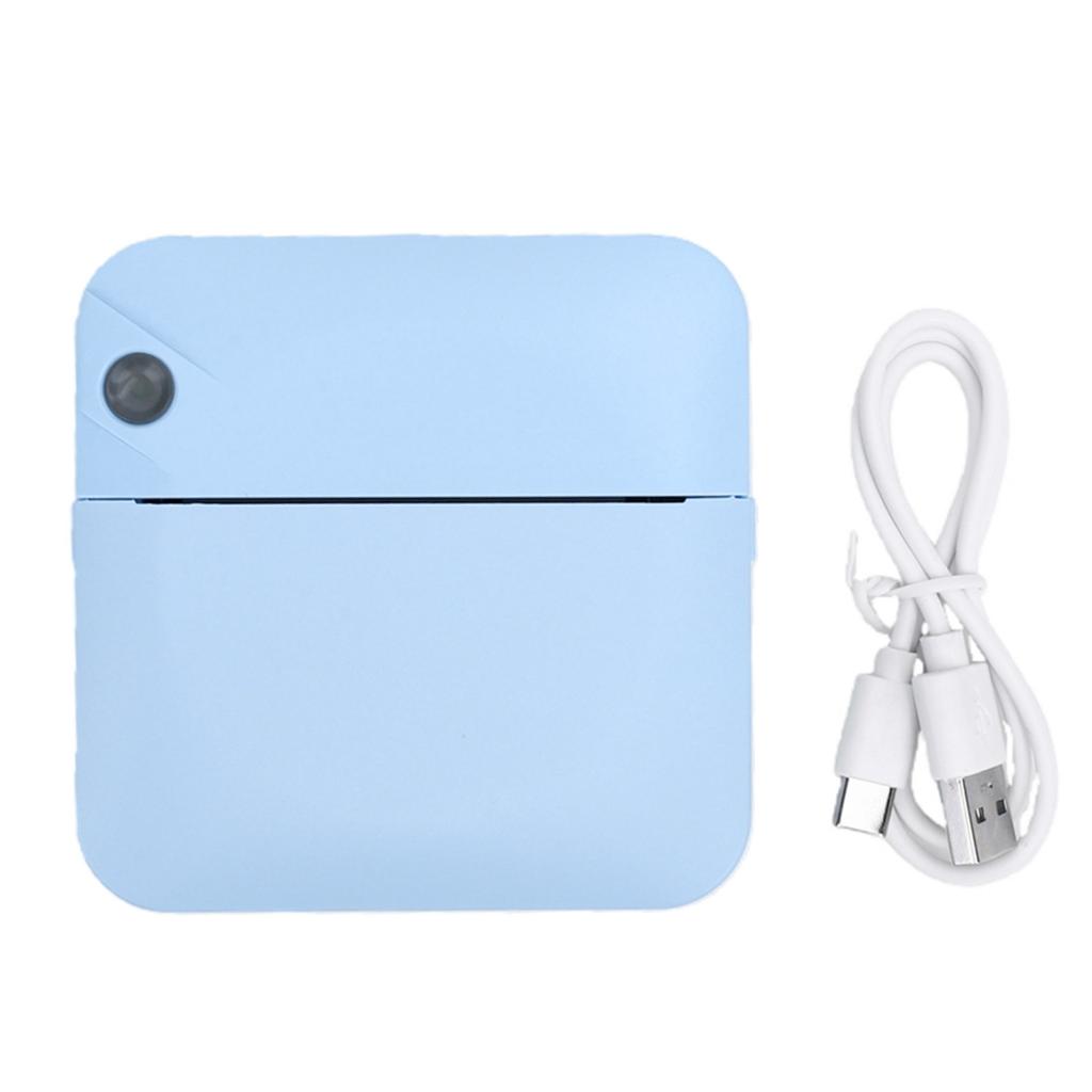 Mini Thermal Printer Bluetooth Inkless Portable Printer Pocket Label Maker with APP for DIY Photos Study Notes Blue