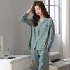 Pajamas women spring and autumn pure cotton long-sleeved 1011 new cotton suit Korean version casual can be worn outside loungewear