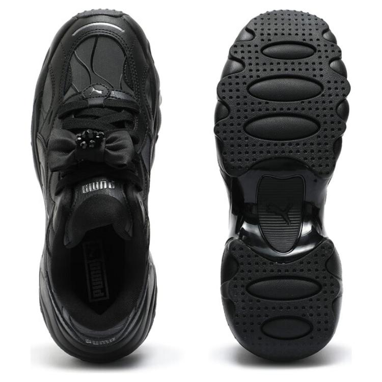 New PUMA Pulsar Wedge Low Top Chunky Sneakers Women's Black 400973-01