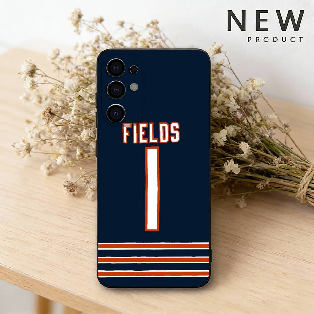 J-Justin Fields 1 Wallpaper Phone Case For Samsung S26,25,24,23,22,30,21,10,9,Ultra,Plus,Lite Black Soft Case