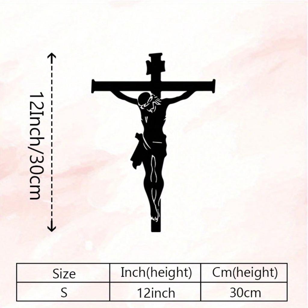 Vintage Metal Wall Cross Christian Iron Sculpture Church Home Faith Decor Gift