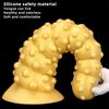 Golden Silicone Giant Suction Cup Large Anal Plug Oversized Threaded Rear Anal Plug Octopus Pull Bead Anal Expander
