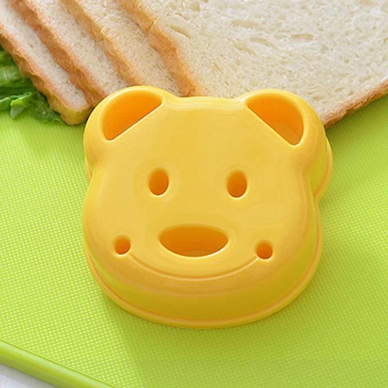 3pcs/set Sandwich Mould Bear Rabbit Car Shaped Bread Mold Cake Biscuit Embossing Device Crust Cookie Cutter Pastry Baking Tools