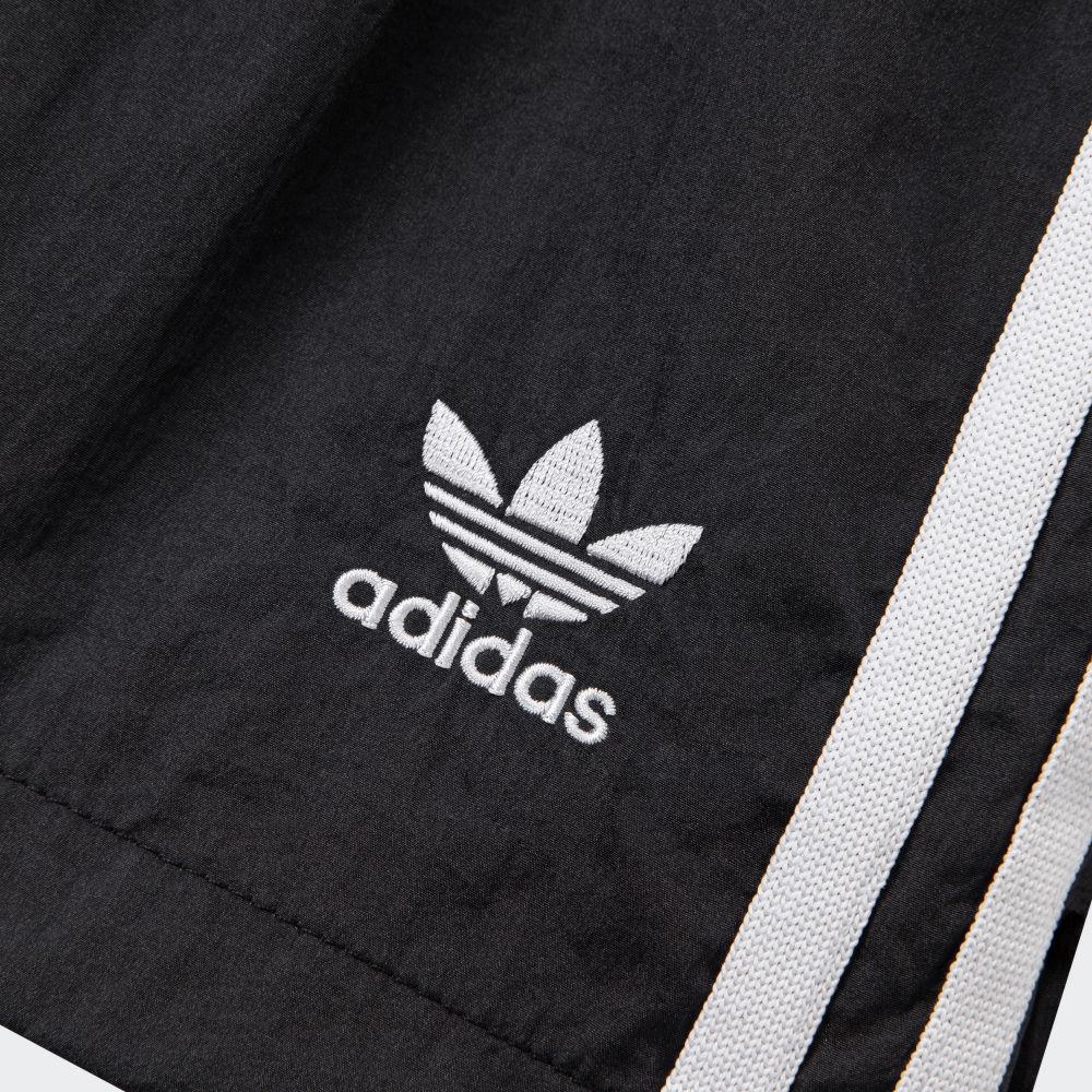 Adidas Originals SS24 Short Shorts Series Striped Comfortable Elastic Sports Shorts Women Shorts Black KA3924