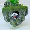 Kampffisch Versteck Schwimmender Stein Aquarium Dekoration, Realistisches Moos Ornament mit Unterwasser Berg Versteck Höhle, Becken Unterschlupf für Guppy