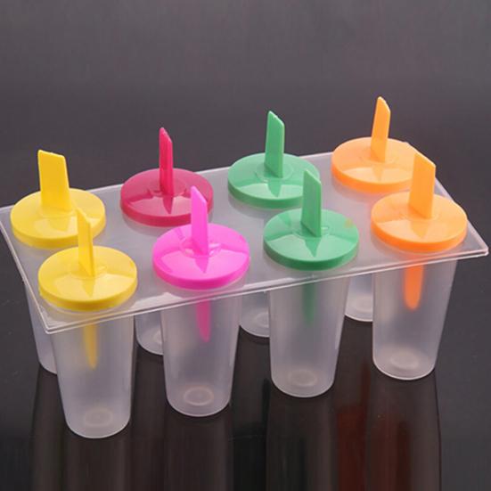 DIY Popsicle Mold Anti-deformed Reusable 8 Cavity Design Ice-lolly Maker Kitchen Tools