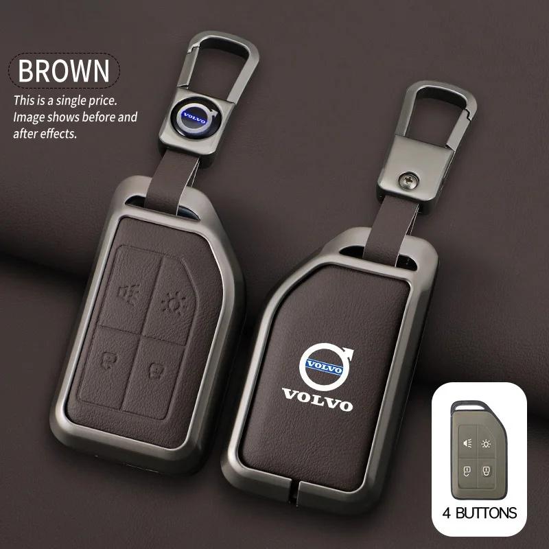 Car Key Fob Cover Zinc Alloy For Volvo XC40 XC60 XC90 S60 S90 V50 V70 V60 Full Protection Anti-Scratch Auto Key Case Accessories