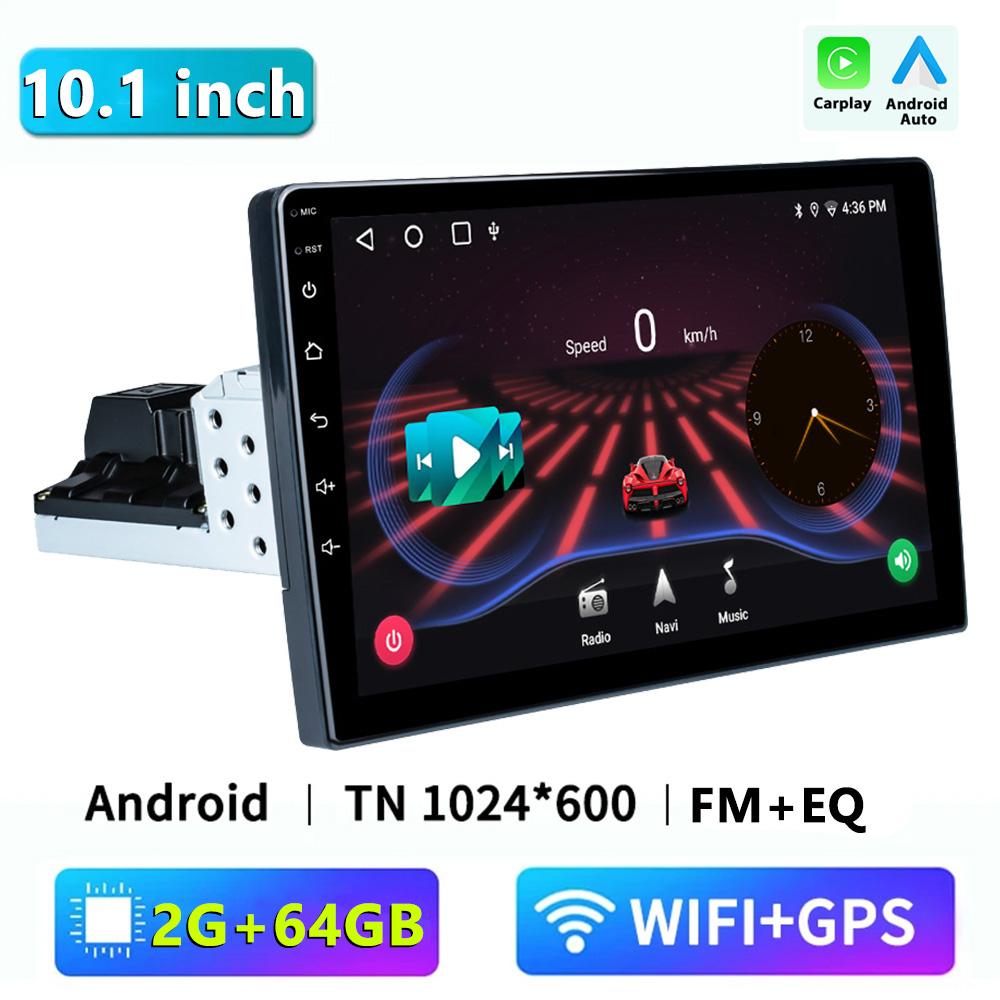 

1Din автомобильный радиоприемник 10 сенсорный экран Carplay Android Auto Mirror Link BT DSP WIFI Автомагнитола Мультимедийный плеер Автомобильная стереосистема 4-core 2GB+64GB
