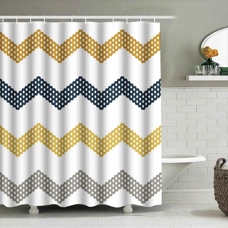 Shower Curtain Sets Waterproof Farmhouse Rustic Floral Pattern Fabric Backdrop With Hooks Modern Bathroom Decor Vintage Style