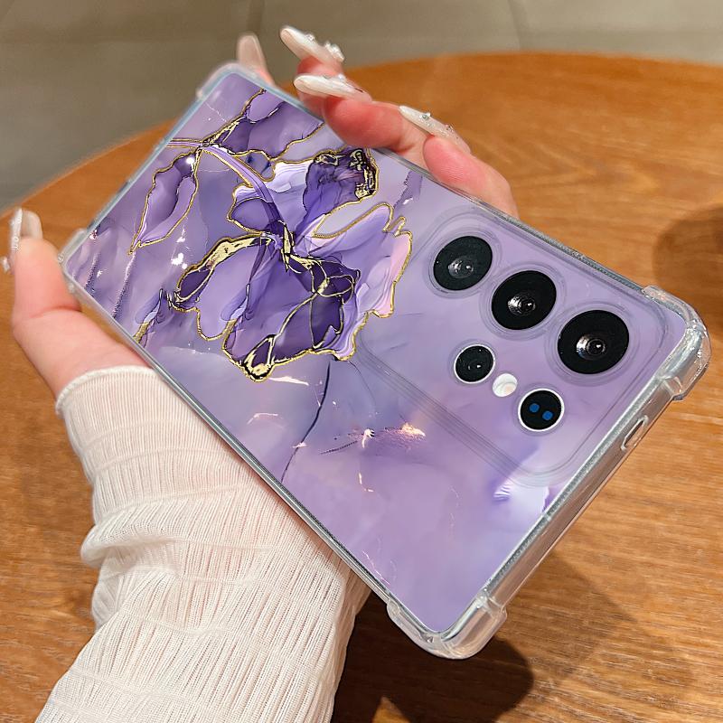 Buntes Marmormuster Klare Handyhülle Für Samsung Galaxy A57 A37 A17 A56 A36 A55 A35 A26 A16 A25 A15 A54 Weiche Silikonhülle