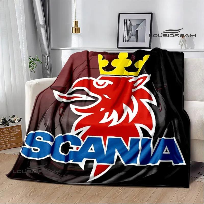 3D S-Scania Truck Printed Blanket Picnic Blanket Warm Flannel Blankets Home Bed Linings Blankets for Beds Birthday Gift