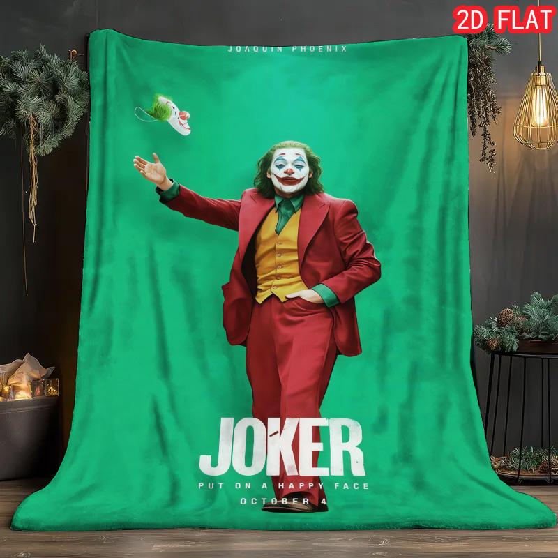 

Joker Art Printed Soft Fleece Blanket Warm Cozy Lightweight Throw for Bedroom Living Room Perfect Gift for Movie Fans 75x90cm