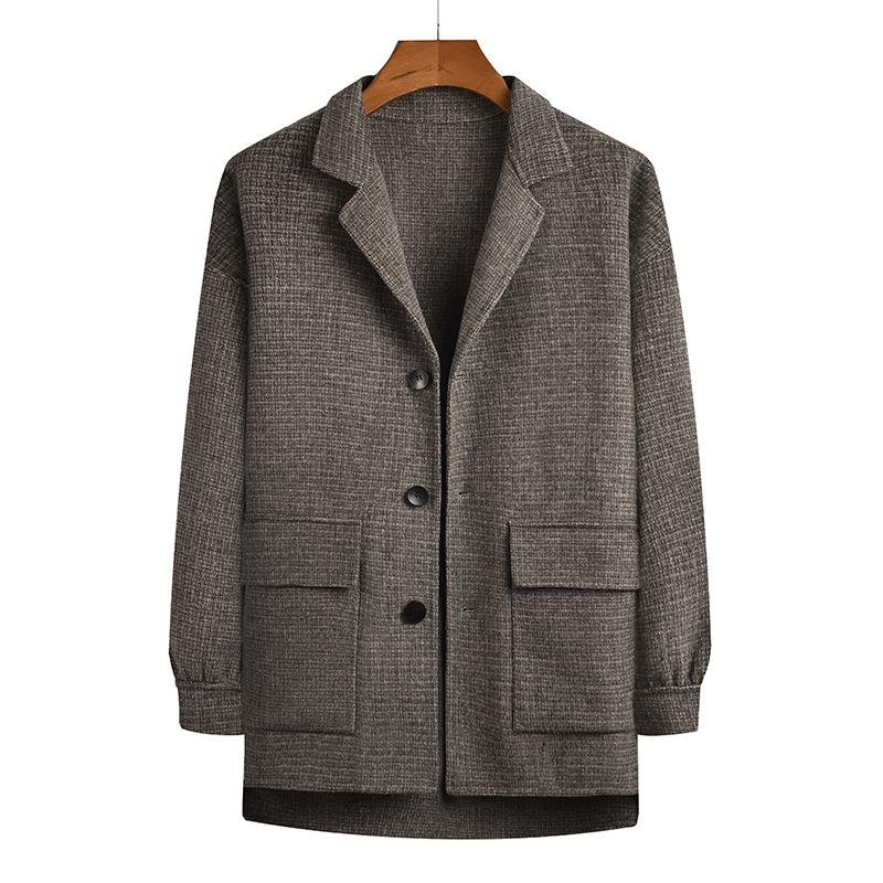 Autumn and Winter Wool Double-sided Woolen Coat Men's Mid-length Thickened Wool Coat Plus Size Men's Clothing