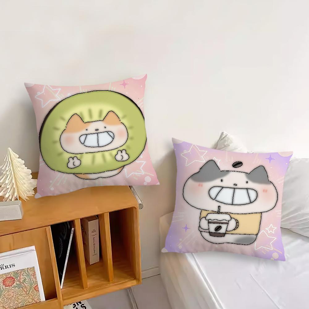 Cartoon Kitten Couple Cute cushion cover Pillow Cover Decoration Room Home Sofa living Office Car Nordic Simplicity