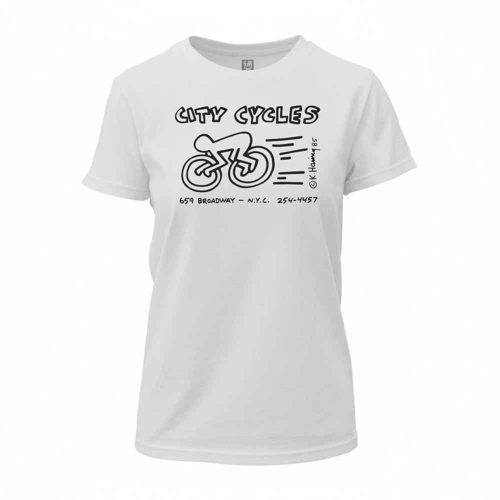 Keith Haring 80s City Cycles Graphic Unisexs T Shirt