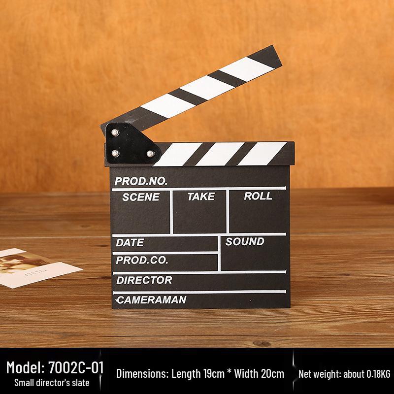 Wooden Director's Clapboard: Film & TV Prop for Photography and Decor