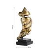 Office Decor Keep Silence Statue Unique Design Silence Thinker Resin Figure Ornaments  Home