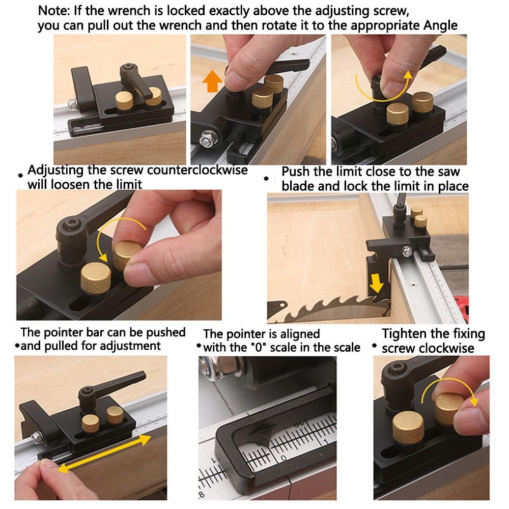 Width 45mm Table Saw Part with Scale Saw Table Tools Scribing Woodworking Miter Track  Limiter Tool