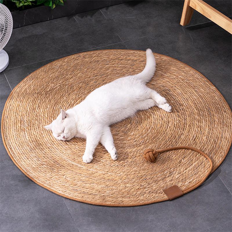 Kattenkrabber Rotan Mat Bord Kattenkrab voor Slijpen Nagels Krabber Kattenboom Krabpaal Sofa Matten Meubelbeschermer