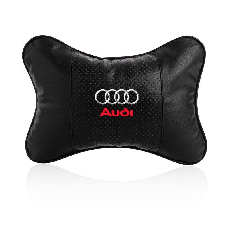 1/2Pcs Leather Car Interior Seat Headrest Neck Pillow Car Accessories For Audi C7 C6 C5 B5 B6 B7 B8 B9 D3 Q3 Q5 Q7 TT A1 A3 A4 A5