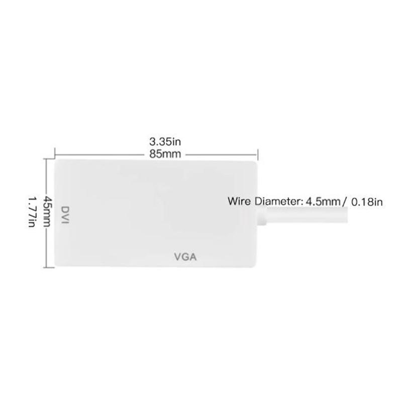 DisplayPort to HDTV VGA DVI Cable Computer Monitor Cable Male to Female for Computer Desktop Laptop PC Monitor Projectors