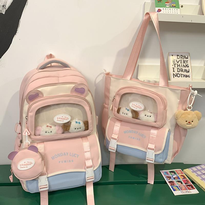 Schoolbag Children Elementary School Girl Junior High School Student Cartoon High Value Ins Pain Bag Backpack
