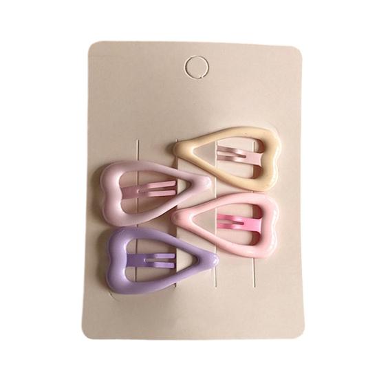 4Pcs Hairpins Hollow Star Heart Butterflies Shape Hair Clips Soft Macaron Colors Gentle BB Clips Kids Hair Accessories