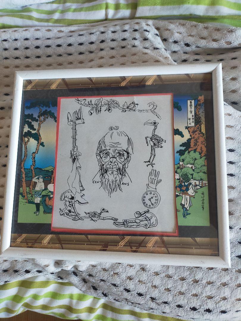 

[USED] Collage: A collaboration of a self-portrait by Tsuguharu Foujita and borrowed scenery by Katsushika Hokusai. ¥2500!!