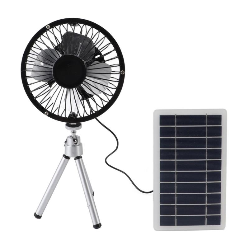 

Monocrystalline Silicon Solar Panel Powered Fan with Tripod Stand Portable Travel Camping Outdoor Fan Cooling Gadget 1