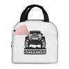 Auto-Abenteuer-Print Isolierte Lunchtasche für Damen Herren Tragbar Thermokühlbox Isolierte Lunchbox Picknick Reise Lebensmitteltasche