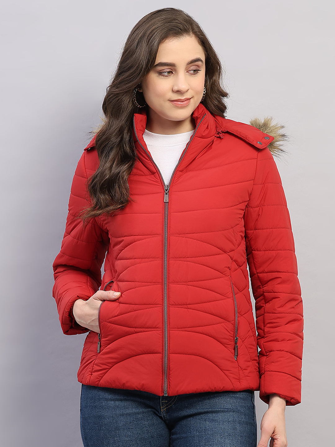 Monte Carlo Women Regular Fit Red Jacket M красный