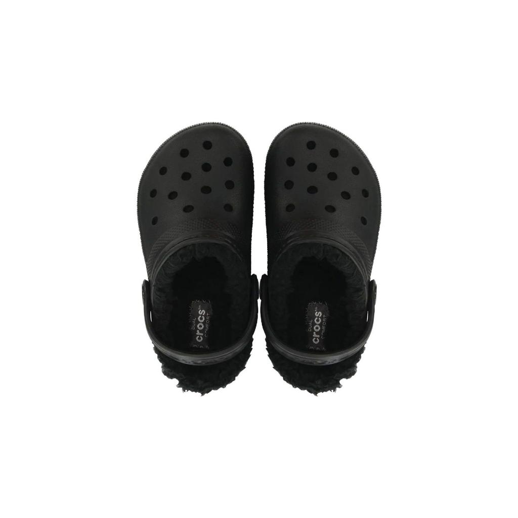 Crocs Classic Lined Clog K Casual Comfortable Warm Kids Slippers Kids Clogs Black 207010-060