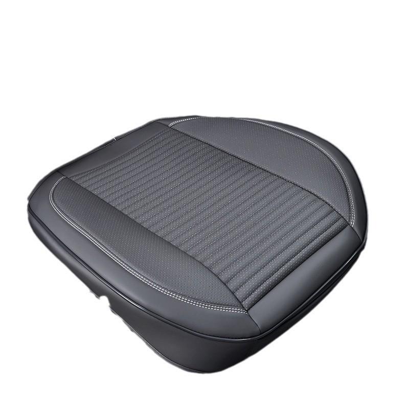 Universal Full Leather Car Seat Cushion Set - Four Seasons Breathable, Three-Piece, Cool and Durable
