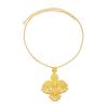 Zinc Zinc Alloy Gold Plated Jewelry Set Thai Women Jewelry Suit Sweet Necklace Earrings Set  Wedding