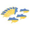 Ukrainian Map Stickers Ukraine Map Flag Decal Sticker for Cars Window Tables Skateboards Laptop Computer