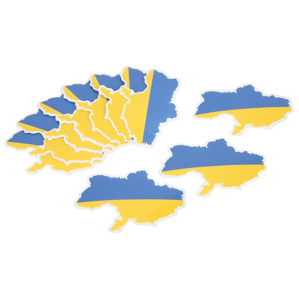 Ukrainian Map Stickers Ukraine Map Flag Decal Sticker for Cars Window Tables Skateboards Laptop Computer