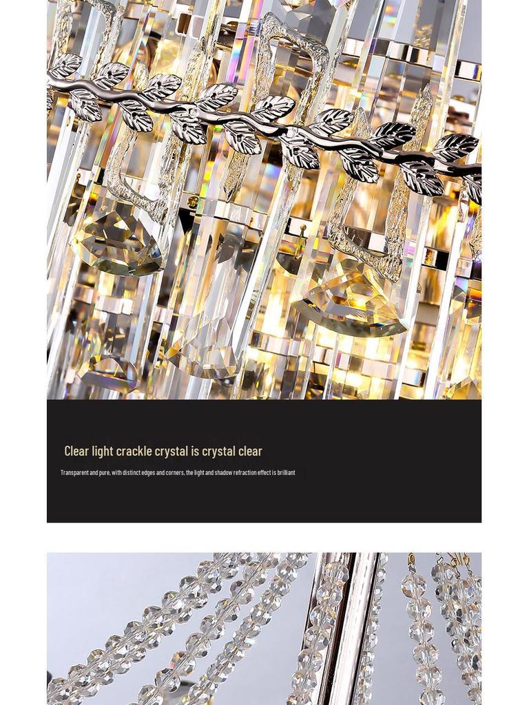 Luxury Postmodern Crystal Chandelier: Elegant Pendant Light for Living Room, Luxury Villa, or Trendy Restaurant