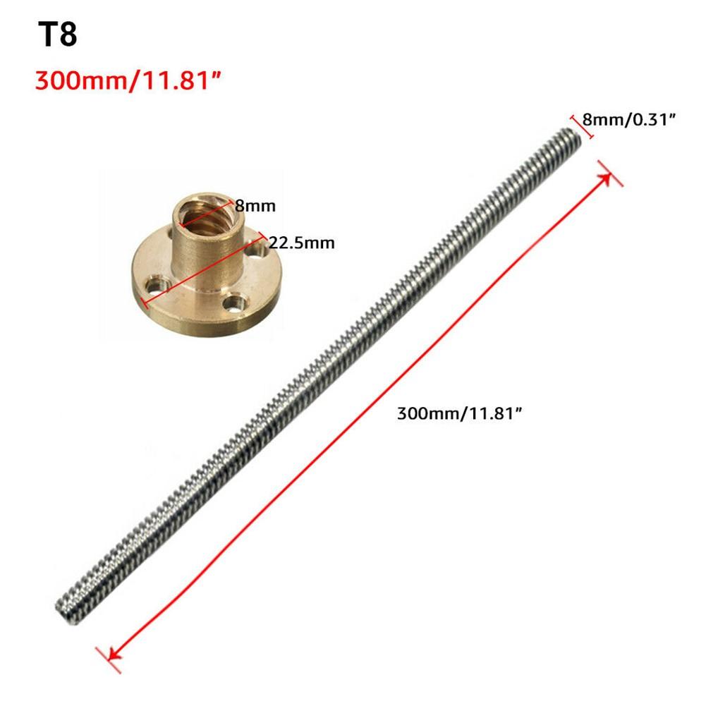 Industrial Grade 8mm Stainless Steel Threaded Rod for Automation Equipment 300mm