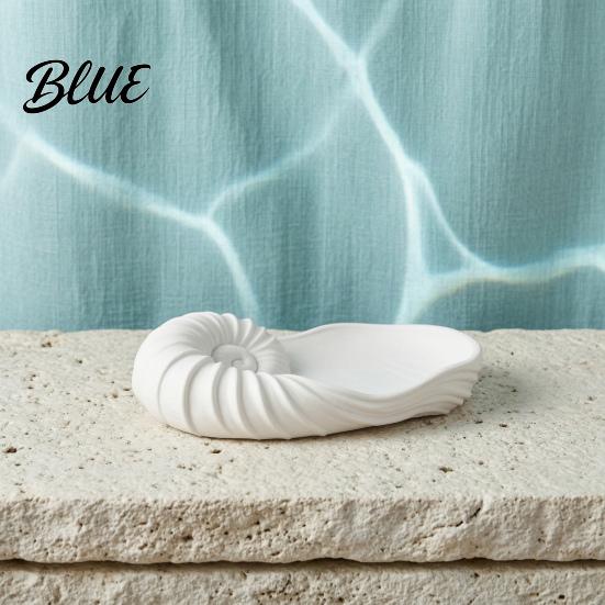 Ocean Art Table Tray Nautilus Storage for Living Room Bedroom Entryway Theme Desktop Organizer Handmade Feel Desk Decor Jewelry Keys Coins,