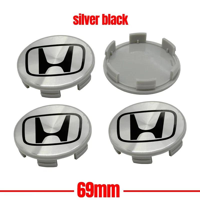 4pcs/set 58mm/62mm/69mm Car Styling Wheel Center Cap Hub Covers Badge Accessories For Honda Civic Fit Jazz Accord Pilot CRV City