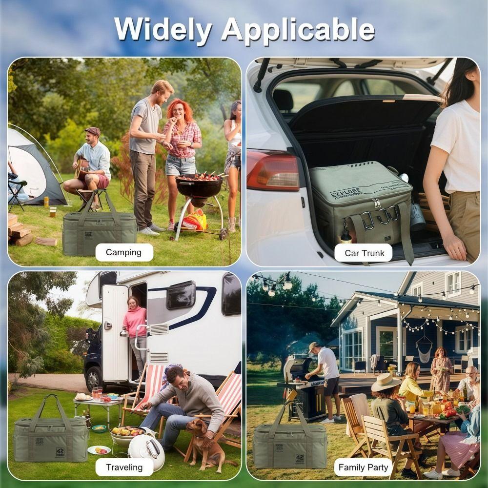 Foldable Picnic Storage Bag 42L/30L Trunk Storage Bag Thickened Camping Storage Bag  Outdoor