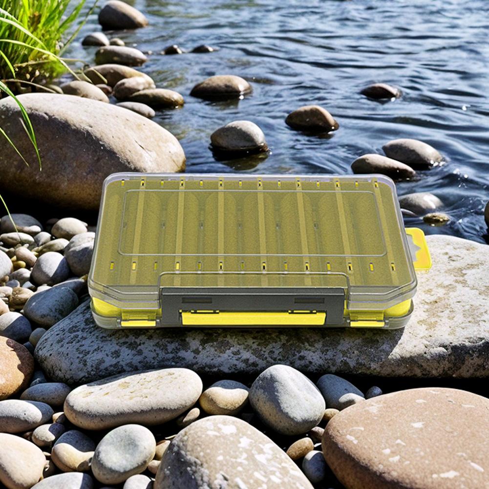 No Damage to Hooks Bait Box Large Capacity Quick-Drain Multi-Functional Lure Box Portable Double-sided Bait Box Neatly Arranged