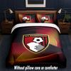 Bournemouth Football Design Bed Bedding Set 1 Duvet Cover + 2 Pillowcases Soft Breathable Household Bed Linens