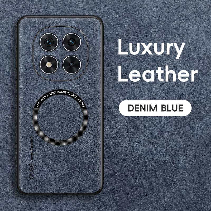 Suede Leather For Magsafe Magnetic Wireless Charge Case For Redmi Note 14 Pro Plus 13 12 Pro 5g Cover